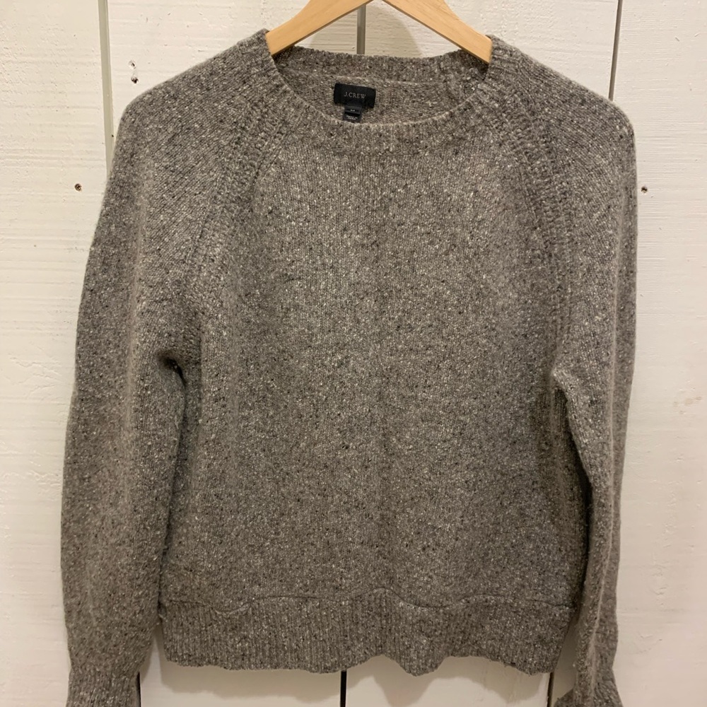 J. Crew Heather Gray  wool Crewneck Sweater